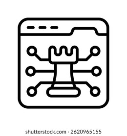 Icono de esquema del Vector de Estrategia Digital. Archivo Eps10 