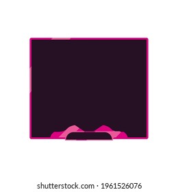 Digital streaming template on white background