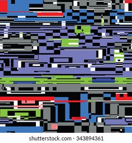 digital strips - raw square noise vector seamless pattern