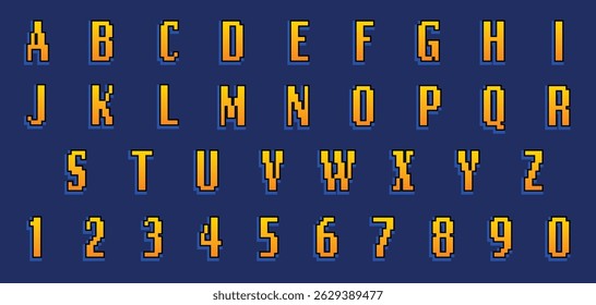 digital style alphabet text effect design