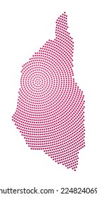 Digital style shape of Kapas Island. Tech icon with gradiented dots. Artistic vector illustration.