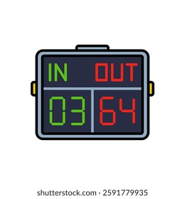 Digital Substitution Board Display Showing Player In and Out for Game Managemen