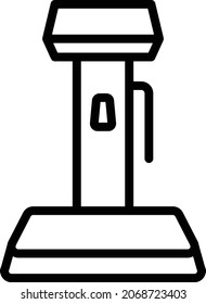 Digital Super Mini Commercial Platform Weighing Scale Concept Vector Line Icon Design, Weight Measuring device Symbol, Mass balances Sign, Traditional scale Stock Illustration