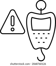 digital supermarket scale Concept Vector Icon Design, Weight Measuring device Error Symbol, Mass balances Sign, calibration and Vibration Stock Illustration