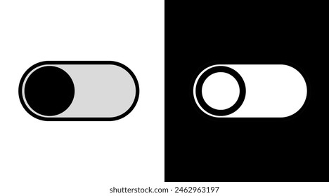 Digital Switch on vector icon with black and white background and themes.