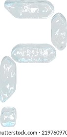 Digital symbol made of ice