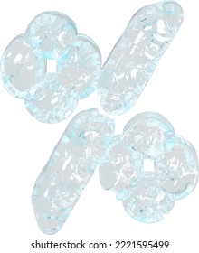 Digitales Symbol aus Eis