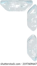 Digital symbol made of ice. number 7