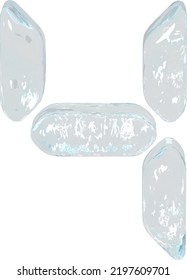 Digitales Symbol aus Eis. Nummer 4