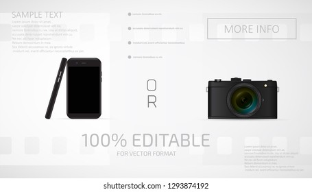 Digital system camera and smartphone, photo capabilities.