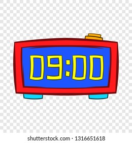 Digital table clock showing 10 25 icon in cartoon style on a background for any web design 