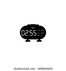 Digital table clock , Digital watch black icon