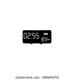 Digital table clock , Digital watch black icon