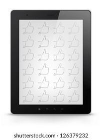 Digital Tablet Concept Isolated on White Background. Vector EPS 10.