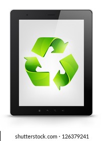 Digital Tablet Concept Isolated on White Background. Vector EPS 10.