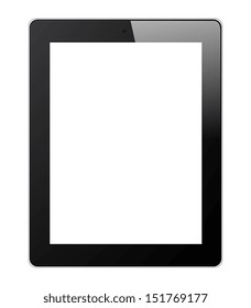 Digital Tablet Isolated on White Background. Vector Illustration EPS 10.