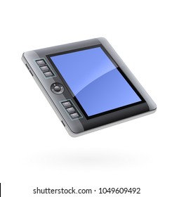 Digital tablet monitor for drawing. Device Computer. Isolated white background. Vector illustration.