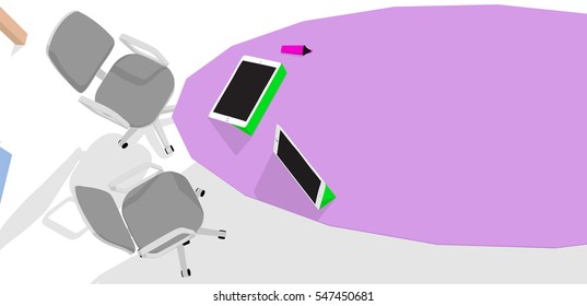 digital tablet on clear table