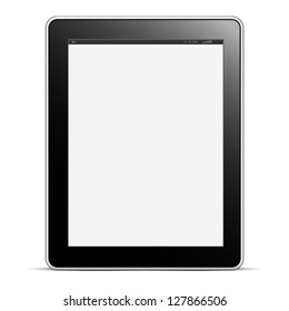 Digital tablet PC with blank screen isolated on white. Vector EPS10