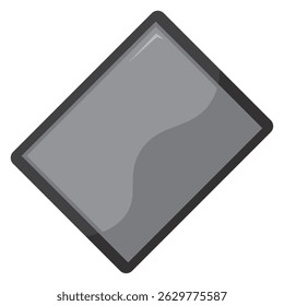 Digital Tablet Sleek Gray Design. Vector illustration