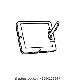 Digital Tablet with Stylus Holder Designed for Drawing and Note Taking