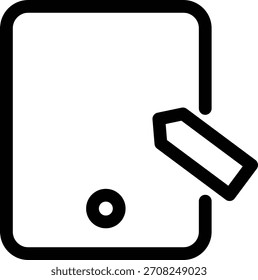 Tableta digital con el ícono del Vector de la pluma de la aguja