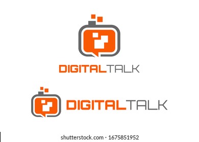 Digital Talk für Logo Design Konzept, sehr geeignet für verschiedene Geschäftszwecke, auch für Symbol, Symbol und viele mehr.