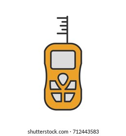 Digital tape measure color icon. Laser ruler. Isolated vector illustration