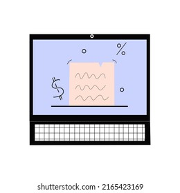 Concepto de impuesto digital. Ilustración vectorial en estilo plano