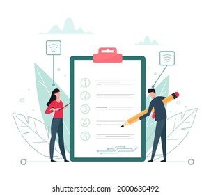 Digital taxonomy, plan for goals and actions, neural networks. Teamwork. Vector business concept.