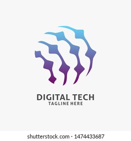 Digital tech logo design inspiration