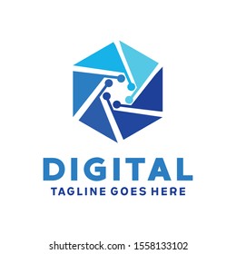 Digital Tech Logo Design Inspiration For Business And Company
