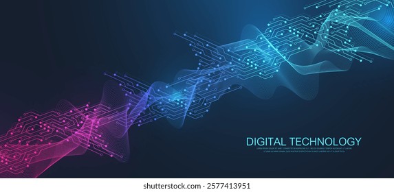 Digital tech motherboard texture design. Software coding. Technology electronic motherboard texture. Engineering and communication concept for header, web banner, website, presentation.