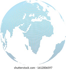 Digital tech world globe vector illustration
