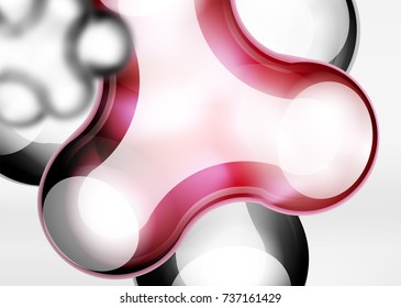 Digital techno bubble background template, vector business or technology abstract background