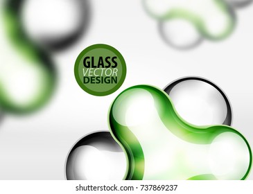 Digital techno bubble background template, vector business or technology abstract background