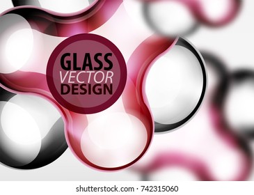 Digital techno bubble background template, vector business or technology abstract background