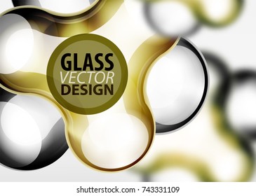 Digital techno bubble background template, vector business or technology abstract background