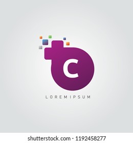 Digital Techno C Letter Logo