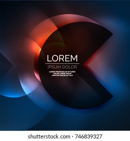 Digital techno wallpaper, glowing abstract background, circles, vector technology abstract template, red and blue colors