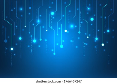 digital technological abstract background with lines. circuit lines with code technology abstract.