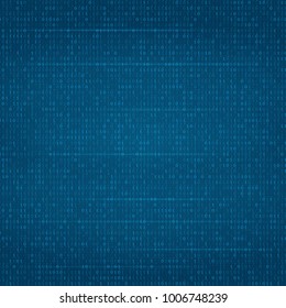Digital technological background. Binary code on a blue background. Seamless pattern. Computer screen. Vector illustration.