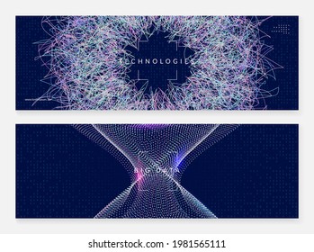 Digital technology abstract background. Artificial intelligence, deep learning and big data concept. Tech visual for science template. Futuristic digital technology abstract.