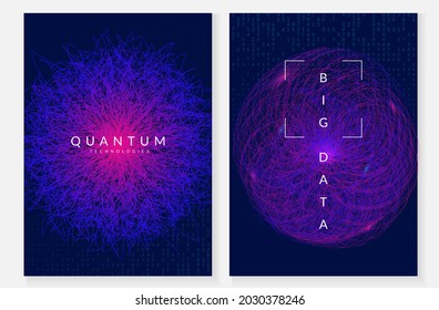 Digital technology abstract background. Artificial intelligence, deep learning and big data concept. Tech visual for server template. Partical digital technology abstract.