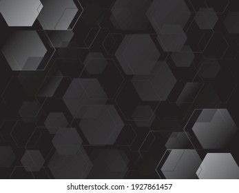 Digital technology abstract background, geometric pattern, black and white design for science, technology or medicine, backdrop