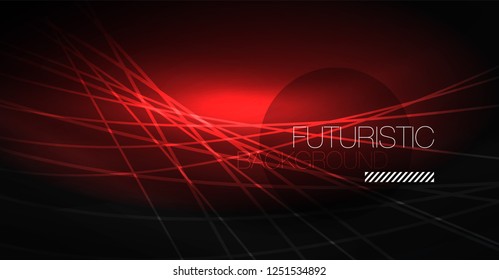 Fondo abstracto de tecnología digital - diseño geométrico neón. Resumen de líneas brillantes. Fondo del vector tecno colorido. Forma futurista.