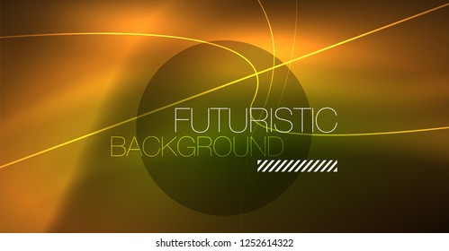 Fondo abstracto de tecnología digital - diseño geométrico neón. Resumen de líneas brillantes. Fondo del vector tecno colorido. Forma futurista.