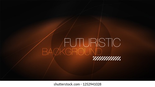 Digital technology abstract background - neon geometric design. Abstract glowing lines. Colorful techno vector background. Futuristic shape.