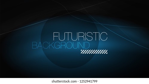Digital technology abstract background - neon geometric design. Abstract glowing lines. Colorful techno vector background. Futuristic shape.