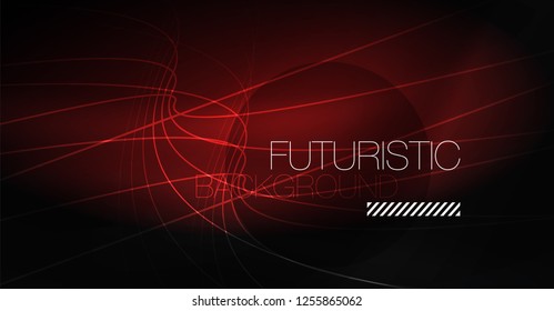 Tecnologia digital fundo abstrato - design geométrico neon. Linhas brilhantes abstratas. Fundo de vetor techno colorido. Forma futurista.